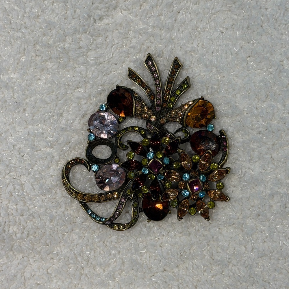 Heidi Daus Elegant Multicolor Brooch